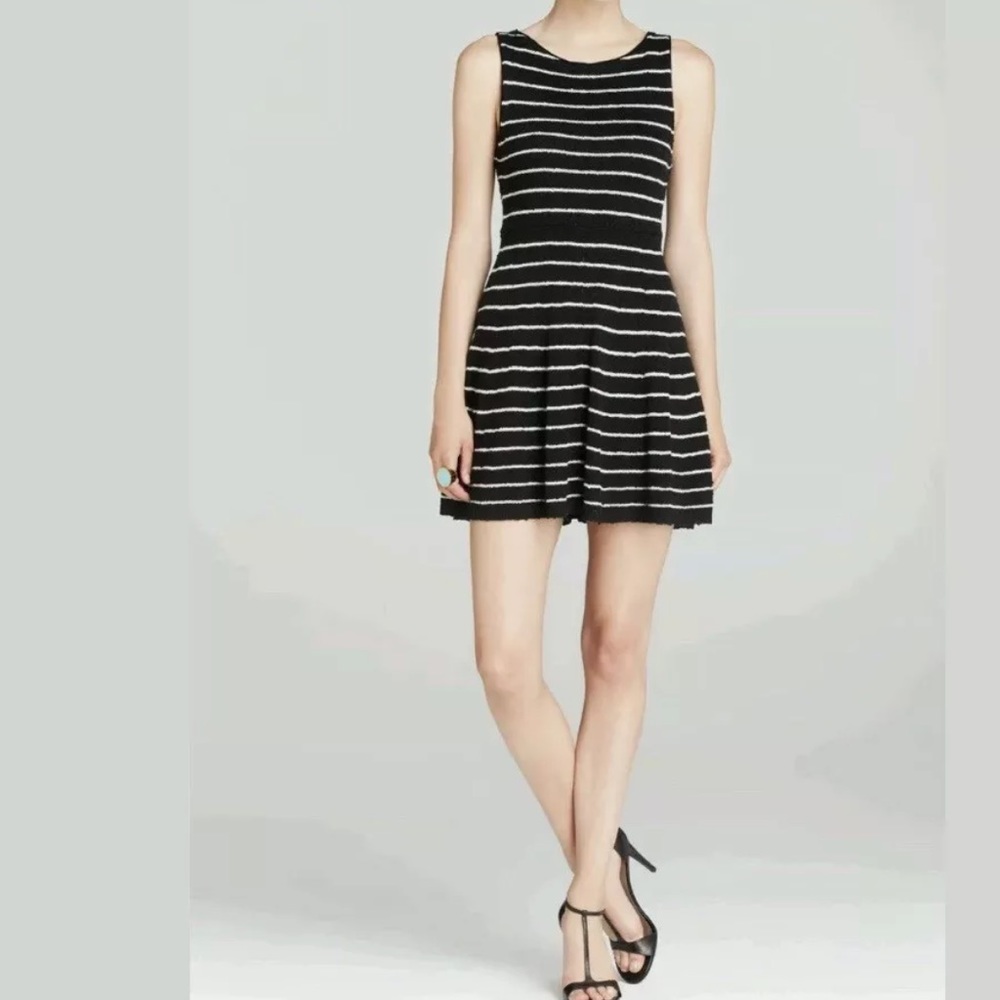Alice + Olivia Pinstripe Shimmery Dress